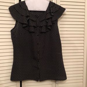 Ruffled polka dot shirt- Ann Taylor!